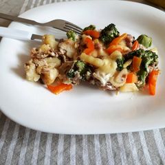 A picture of Brocolli and potato caserole.