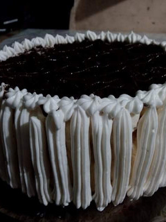 A picture of Icecream Cake using Pancake Mix.