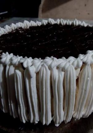A picture of Icecream Cake using Pancake Mix.