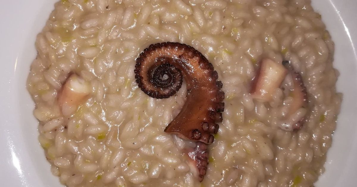 Octopus Risotto With Potage Parmentier Recipe By Enzo Falleti