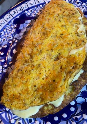 Una foto de Omelette de zanahoria y calabaza