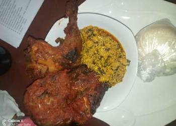Easiest Way to Prepare Delicious Egusi with grilled chicken and fufu
