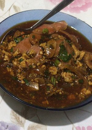 Foto resep Telor sosis asam manis (menu anak kos)