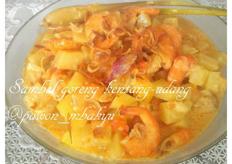 Resep Sambel goreng Kentang-udang yang Lezat