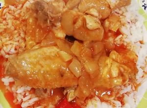 Una foto de Alitas de pollo en salsa express tipo barbacoa