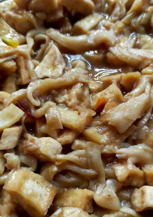 Foto resep Tumis jamur dan tahu sederhana