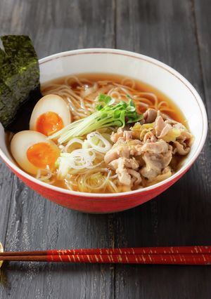 A picture of Gluten-Free Soy Sauce Ramen.