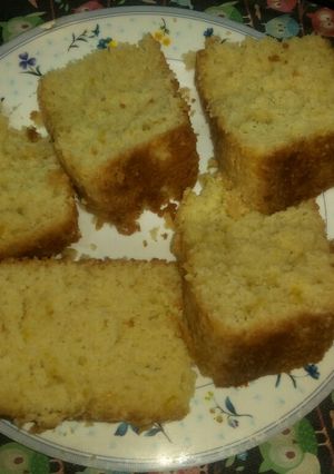 Una foto de Torta al horno con un huevo