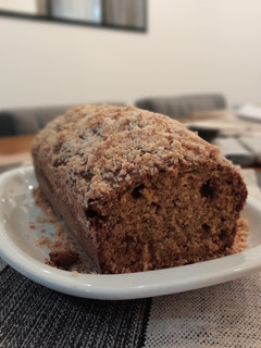 Una foto de Budín crumble de coco