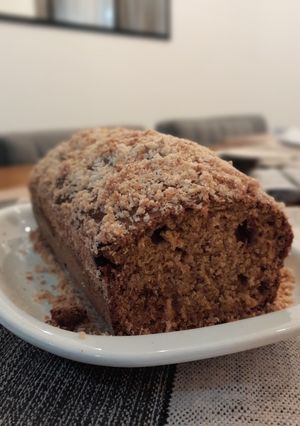 Una foto de Budín crumble de coco