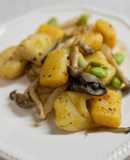 義式麵疙瘩 Ricotta Gnocchi 乾炒雜菇和毛豆（蛋奶素）