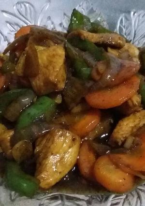 Foto resep Black pepper chicken (ayam lada hitam)