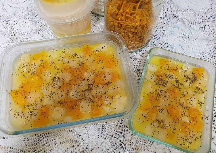 Resep masakan Pudding sutra buah | Cara Membuat Pudding sutra buah Yang Enak dan Simpel