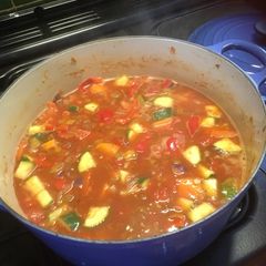 A picture of Clear-out-the-fridge Veg Soup.