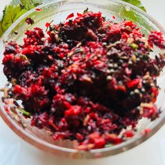 A picture of Pink Beetroot Chutney.