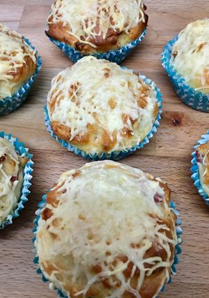 Foto principal de Muffins de queso y bacon receta fácil