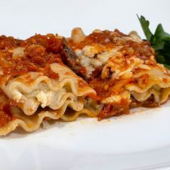 A picture of “Lazy” Manicotti With Meat Sauce.
