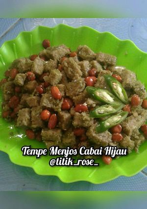 Foto resep Tempe Menjos Cabai Hijau