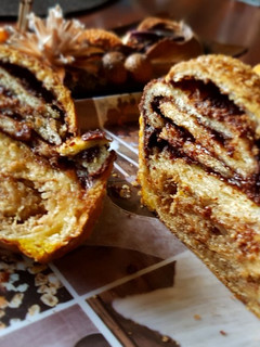 Diós-nutellás fonott kalács recept fotója