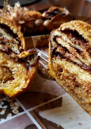 Diós-nutellás fonott kalács recept fotója