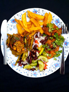 A picture of Chicken Steak with Veggies.