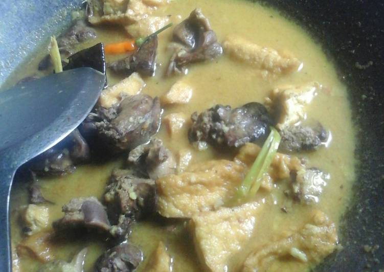 Bagaimana meracik Ati ampela di kuah santan, Menggugah Selera