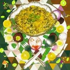 A picture of Scrummy saag (Radish leaves).