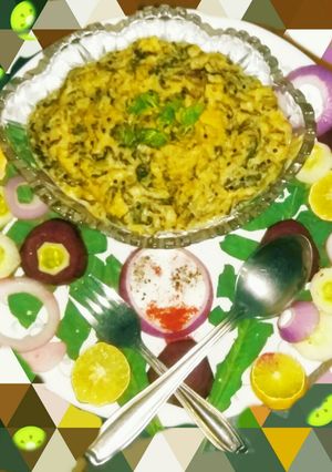 A picture of Scrummy saag (Radish leaves).
