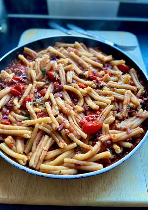 A picture of Puttanesca Pasta alla Vodka.