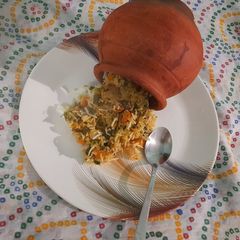 A picture of Veg mataka biryani.