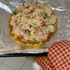 Healthy Moong Daal Veggie Pizza A picture of Healthy Moong Daal Veggie Pizza.