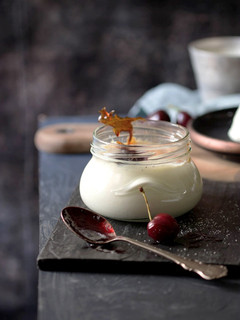 Una foto de Panna cotta casera