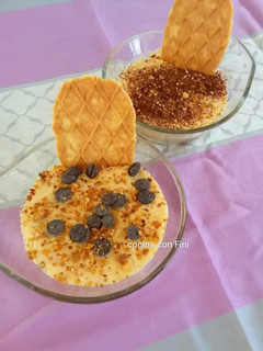 Una foto de Natillas de turrón