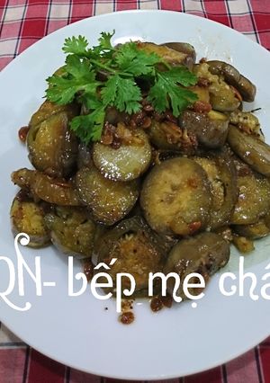 Hình của món Cà tím xào tương hột.