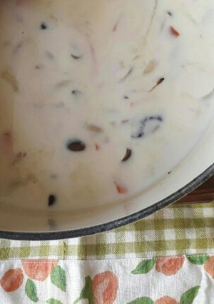 鮮菇豆漿濃湯鍋(奶蛋素) 的食譜成品照片
