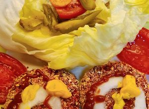 Una foto de Hamburguesas de trigo, en freidora de aire, tipo horno