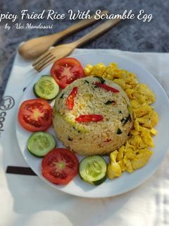Foto resep Spicy Fried Rice With Scramble Egg