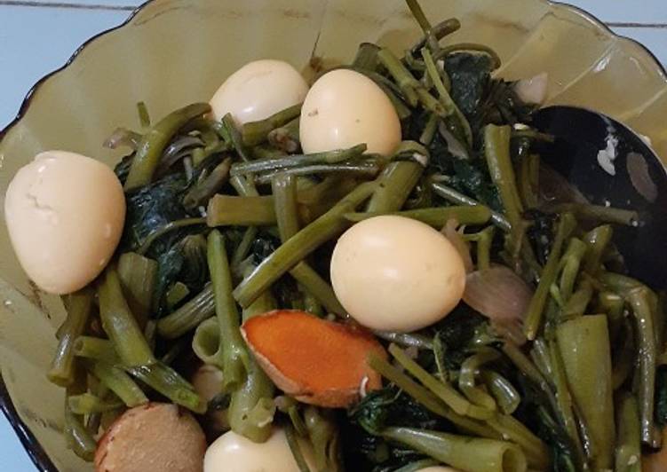 Oseng kangkung telur puyuh