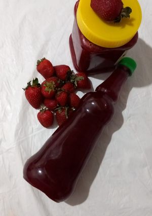عکسی از دستور مربا و شربت توت فرنگی 🍓❤️