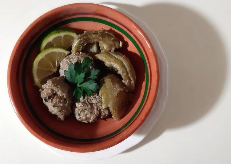 Coeurs d'artichaut aux boulettes de viande hachée d'agneau ❤