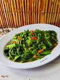 Tumis Pucuk Daun Labu Terasi