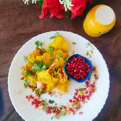 A picture of Besan Cheela - paneer stuffed Besan cheela in 15 minutes / Healthy instant morning Breakfast chila.