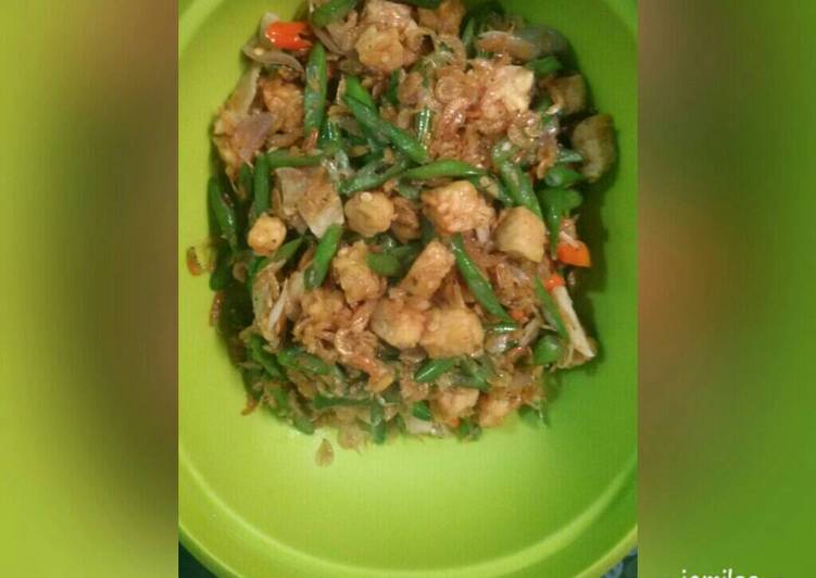 Tumis Tempe buncis udang rebon