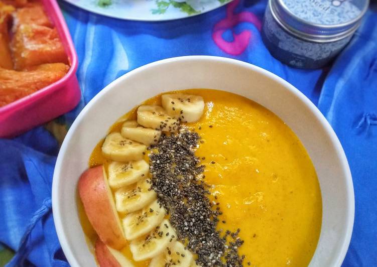Bagaimana Membuat Pumpkin and Banana Smoothie Bowl Anti Gagal