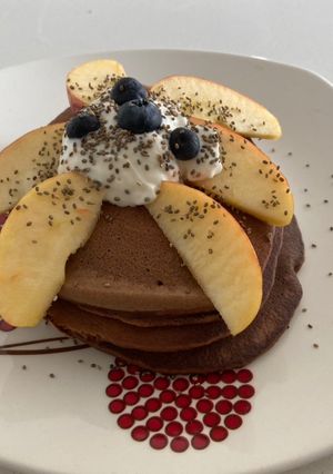 Una foto de Pancakes de chocolate