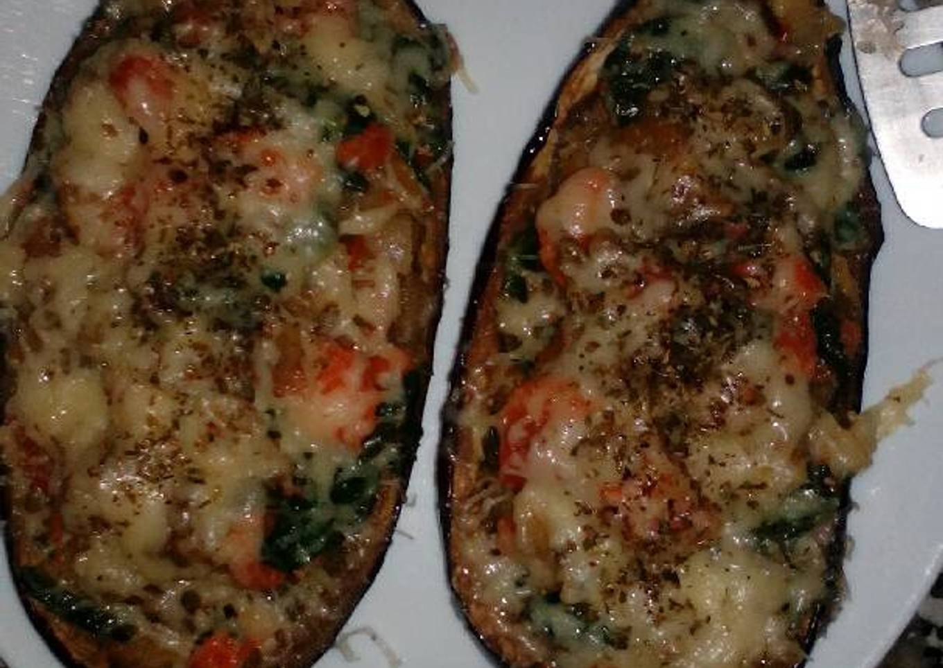 Berenjenas rellenas de verduras