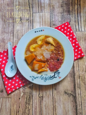 Langkah Mudah untuk Menyiapkan Resep  Es Kolding Pisang Labu Kuning Mutiara (fiber cream) yang Enak Banget, Lezat Sekali