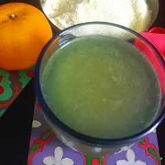 A picture of Orange powder mix.