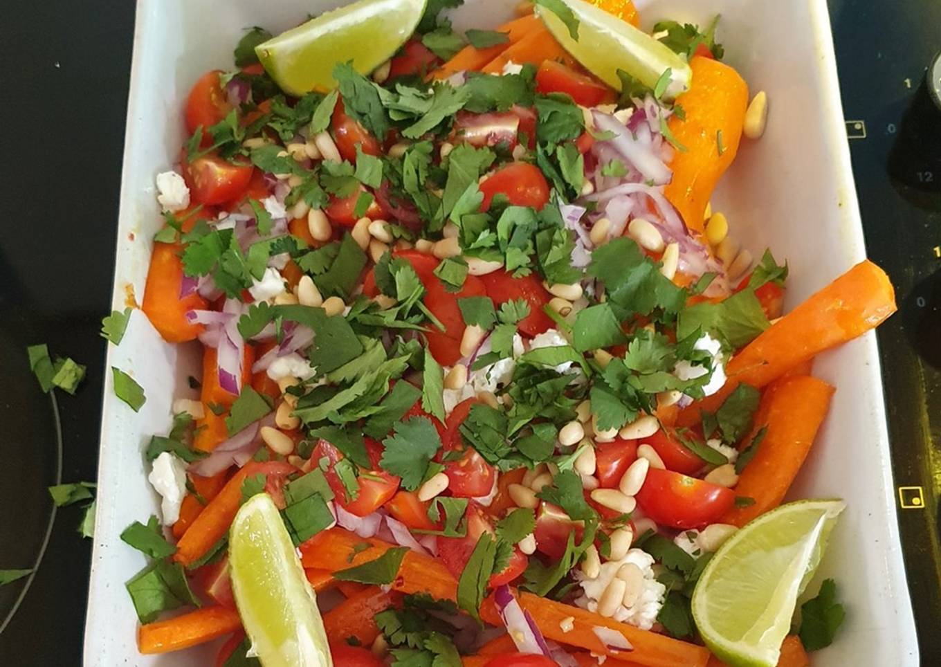 Recipe of Any-night-of-the-week Roast carrot, coriander & feta salad