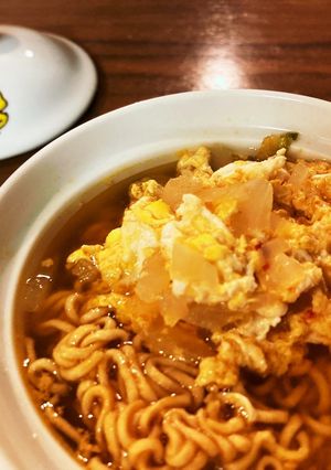 A picture of 5-Minute Kid’s Kimchi Ramen.